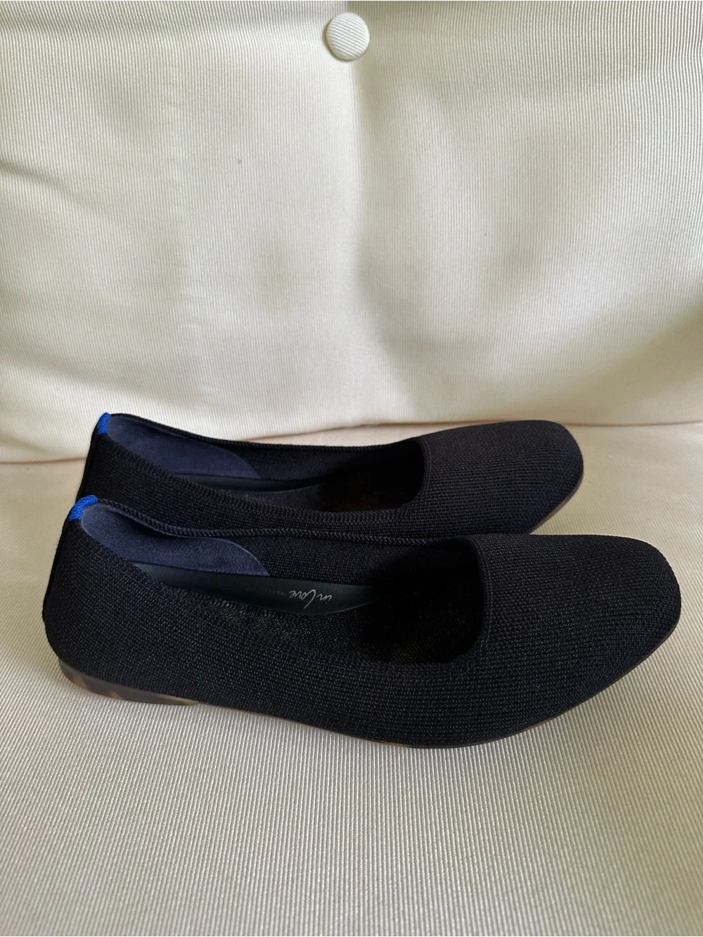 Rothy’s Max Square Flats with supportive “In Love” Insole size 7.5 best fit 7